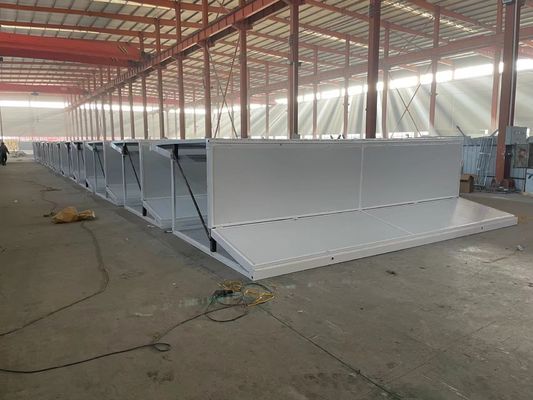 Q235/Q345 가벼운 강철 프레임 구조와 함께 20ft 40ft Prefab 접는 컨테이너 주택