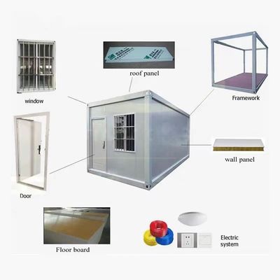 빠른 조립 및 현대적인 모바일 라이빙 솔루션을 위해 사용자 정의 가능한 5950mm Prefab House