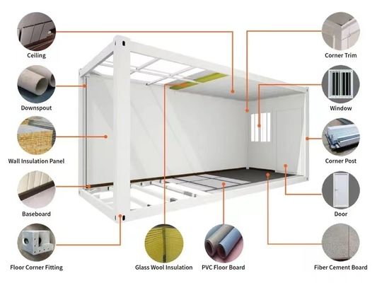빠른 조립 컨테이너 룸 바람 저항 장점과 함께 Prefab 모듈형 집