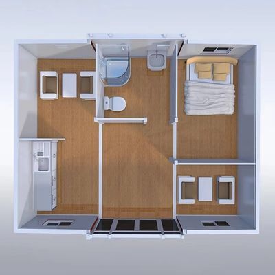 20ft Double Wing Container Room MGO 보드 바닥 고급 스타일